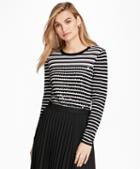 Brooks Brothers Sequin-embellished Striped Merino Wool Sweater