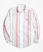 Brooks Brothers Men's Non-iron Regent Fit Awning Stripe Sport Shirt