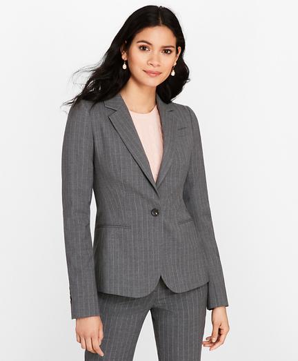 Brooks Brothers Pinstripe Stretch Wool Jacket
