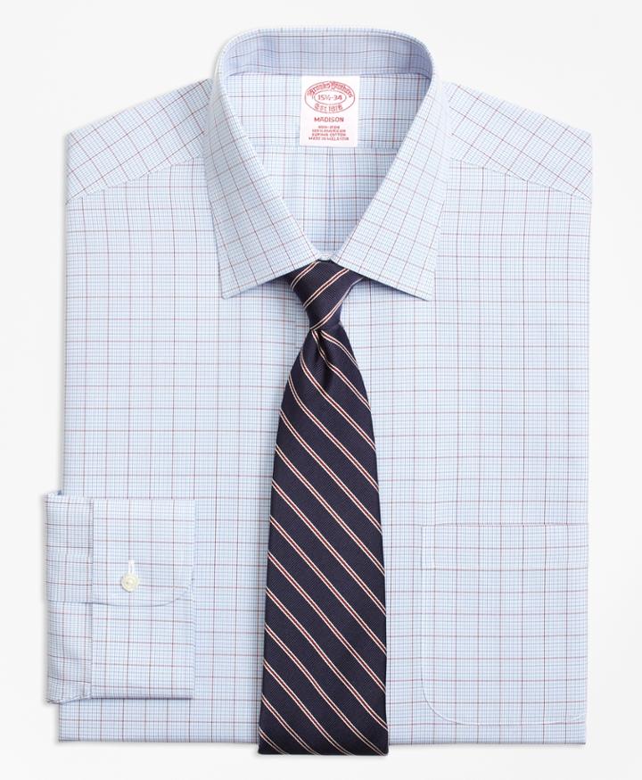 Brooks Brothers Men's Regular Fit Classic-fit Dress Shirt, Non-iron Overcheck