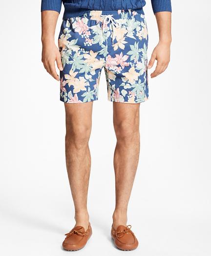 Brooks Brothers Montauk 6 Tropical Floral Print Swim Trunks