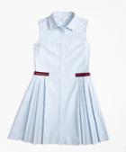 Brooks Brothers Cotton Oxford Pleated Dress