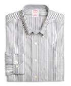Brooks Brothers Supima Cotton Non-iron Regular Fit Navy Stripe Twill Sport Shirt