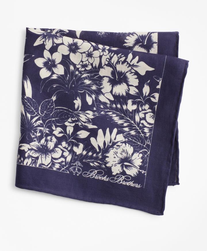 Brooks Brothers Men's Large Floral Pocket Square