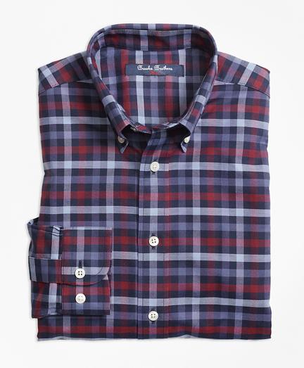 Brooks Brothers Non-iron Supima Cotton Multi Plaid Sport Shirt