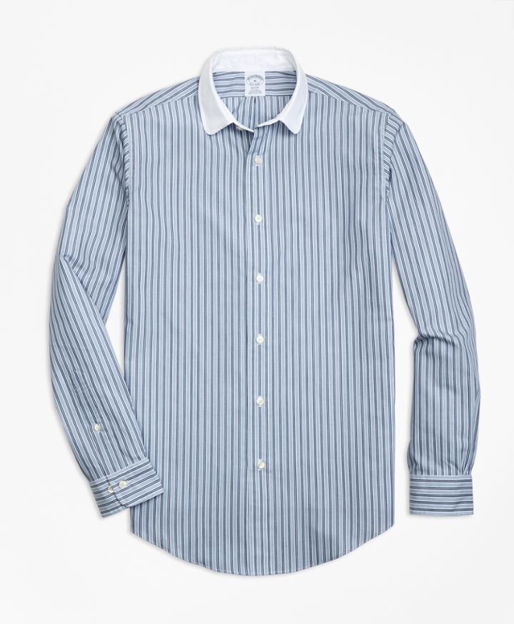 Brooks Brothers Men's Regent Fit Heathered Stripe Sport Shirt