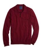 Brooks Brothers Men's Pink Cashmere Knit Polo
