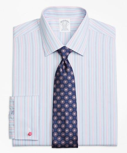 Brooks Brothers Regent Fitted Dress Shirt, Non-iron French Cuff Hairline Track Stripe