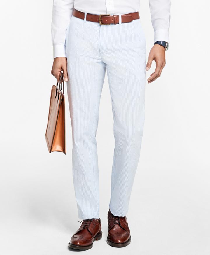 Brooks Brothers Men's Slim-fit Stripe Seersucker Chinos