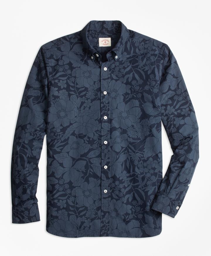 Brooks Brothers Men's Floral Cotton Poplin Sport Shirt