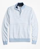 Brooks Brothers Men's Yacht Stripe Half-zip Sweater
