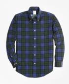 Brooks Brothers Men's Regent Fit Black Watch Tartan Pinwale Corduroy Sport Shirt