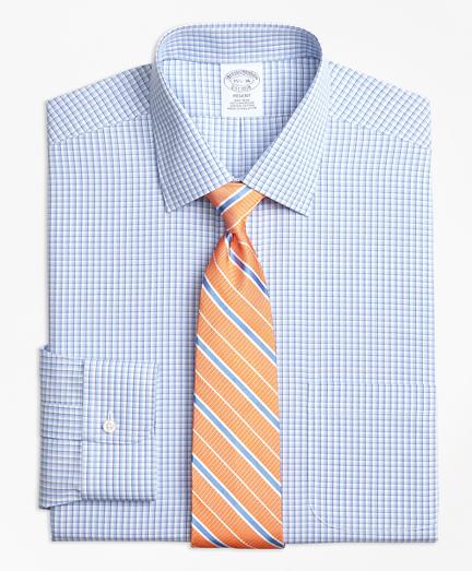 Brooks Brothers Non-iron Regent Fit Tonal Sidewheeler Check Dress Shirt