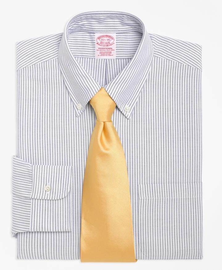 Brooks Brothers Men's Relaxed Fit Stripe Dress Shirt