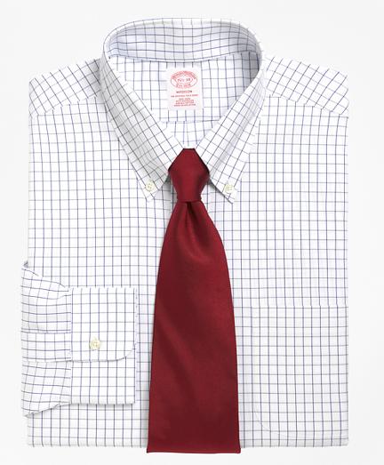Brooks Brothers Non-iron Madison Fit Windowpane Dress Shirt