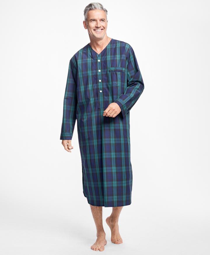 Brooks Brothers Men's Black Watch Nightshirt