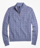 Brooks Brothers Supima Cotton Cashmere Cable Half-zip Sweater