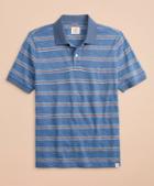 Brooks Brothers Multi-color Stripe Slub Jersey Polo Shirt