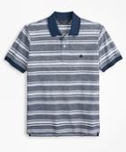 Brooks Brothers Original Fit Cotton And Linen Stripe Polo Shirt