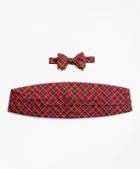 Brooks Brothers Stewart Tartan Bow Tie And Cummerbund Set