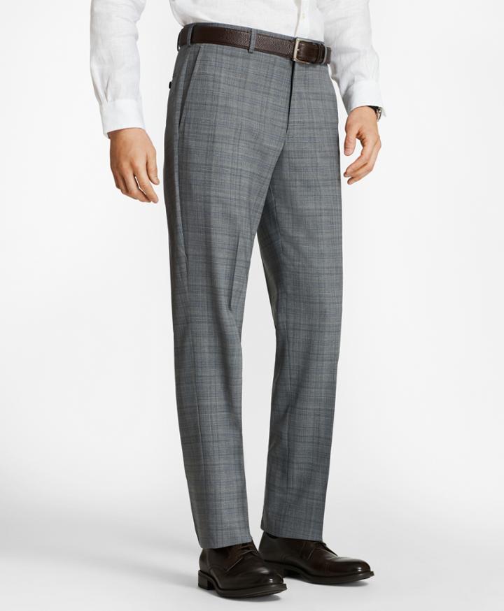 Brooks Brothers Men's Regent Fit Brookscool Plaid Trousers