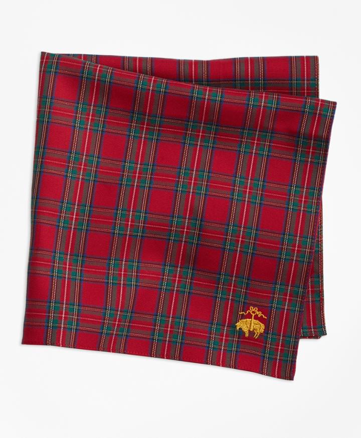 Brooks Brothers Men's Prince Charles Edward Stewart Tartan Pocket Square