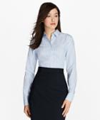 Brooks Brothers Non-iron Multi-stripe Cotton Poplin Fitted Dress Shirt