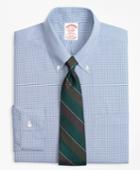 Brooks Brothers Men's Stretch Regular Fit Classic-fit Dress Shirt, Non-iron Mini-windowpane