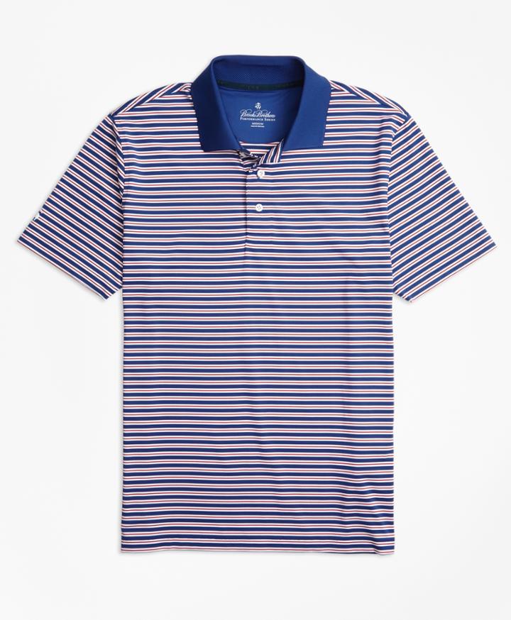 Brooks Brothers Men's Performance Series Outlined Stripe Polo Shirt