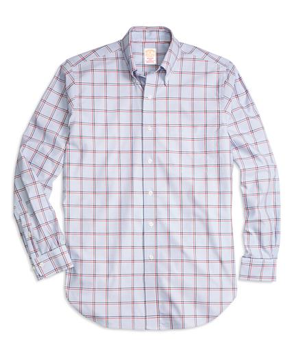 Brooks Brothers Golden Fleece Madison Fit Bold Windowpane Sport Shirt