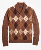 Brooks Brothers Men's Heritage Argyle Shawl Collar Sweater