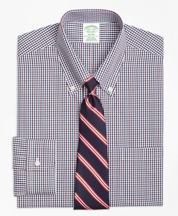 Brooks Brothers Milano Slim-fit Dress Shirt, Non-iron Two-color Gingham