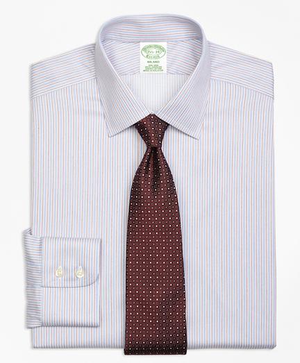 Brooks Brothers Milano Slim-fit Dress Shirt, Non-iron Alternating Split Stripe