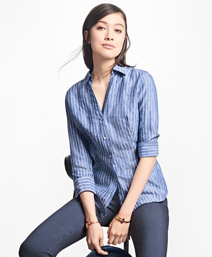 Brooks Brothers Striped Linen Shirt