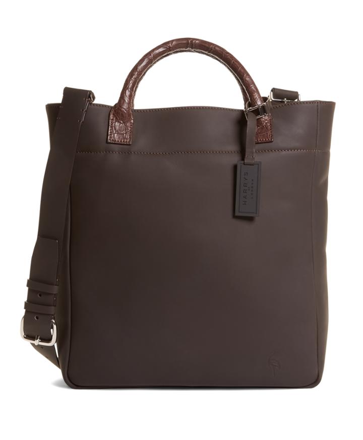 Brooks Brothers Men's Harrys Of London Alligator Trim Shoulder Strap Tote Bag
