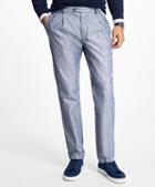 Brooks Brothers Slim-fit Broken Twill Pleat-front Stretch Chinos