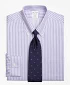 Brooks Brothers Men's Non-iron Slim Fit Triple Stripe Dress Shirt