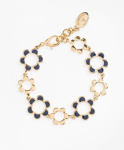 Brooks Brothers Enameled Floral Bracelet
