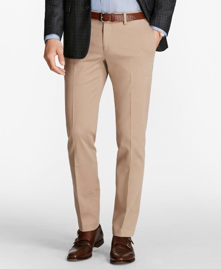 Brooks Brothers Men's Slim Fit Twill Stretch Pants