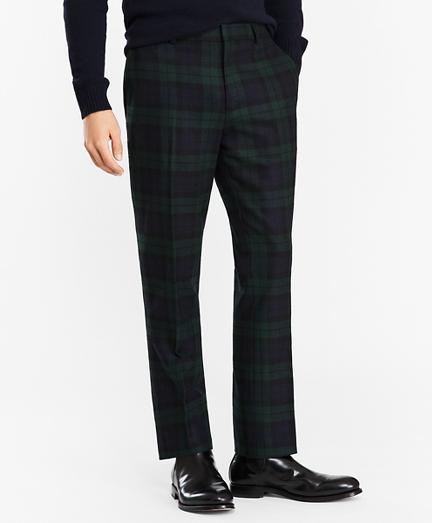 Brooks Brothers Donegal Lambswool Black Watch Tartan Trousers