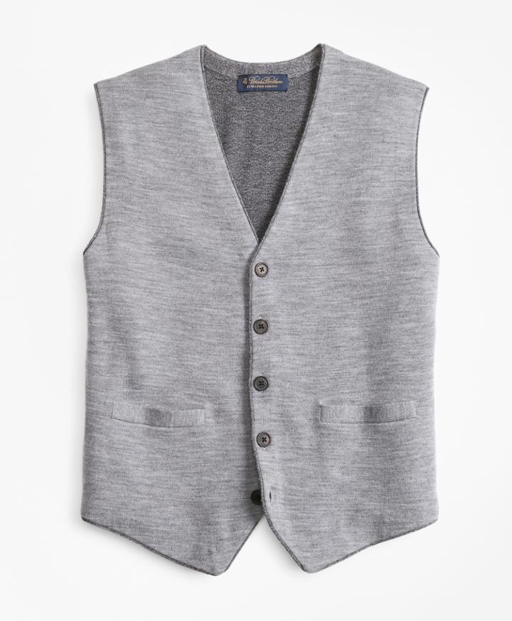 Brooks Brothers Men's Merino Wool Sweater Waistcoat
