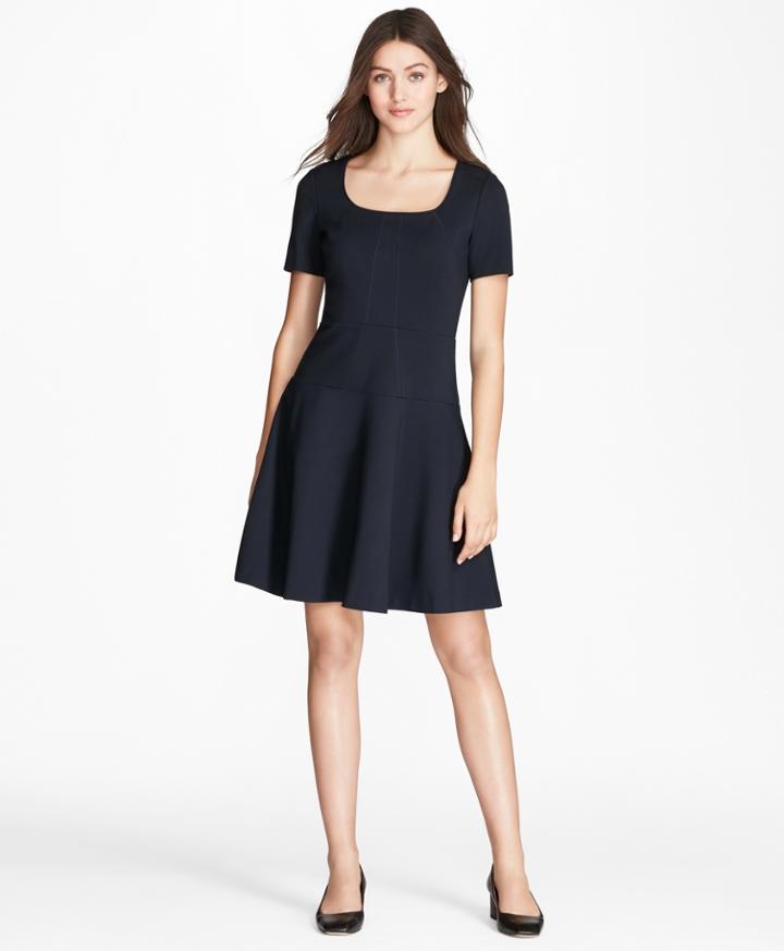 Brooks Brothers Women's Flared Ponte Dress