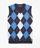 Brooks Brothers Cotton Argyle Sweater Vest