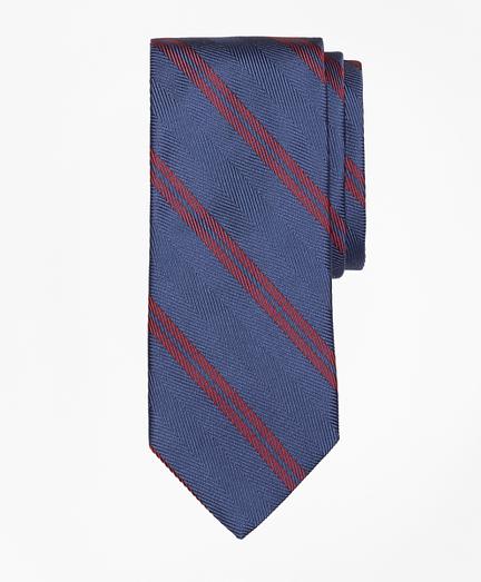 Brooks Brothers Herringbone Double Stripe Tie