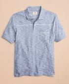 Brooks Brothers Men's Accent Stripe Slub Cotton Jersey Polo Shirt