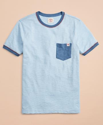 Brooks Brothers Slub Cotton Jersey Contrast T-shirt