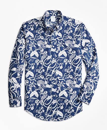 Brooks Brothers Regent Fit Tropical Print Sport Shirt