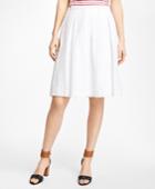 Brooks Brothers Women's Pleated Cotton Eyelet Skirt