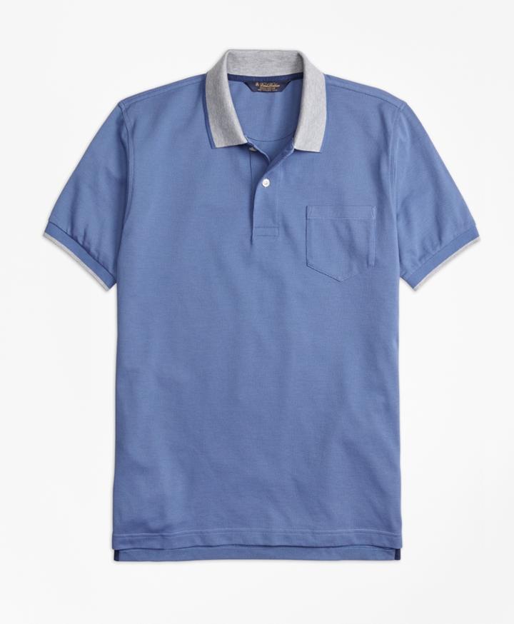Brooks Brothers Men's Slim Fit Supima Cotton Pique Pocket Polo Shirt