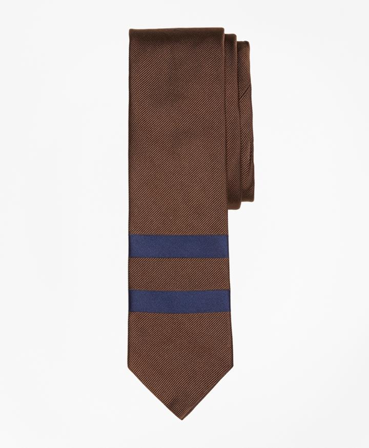 Brooks Brothers Men's Placed Double-stripe Silk Tie